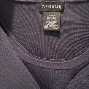 NWOT-2 pc George Deep Blue Long Sleeve Sweater with Matching Tank Top-scoop Neck